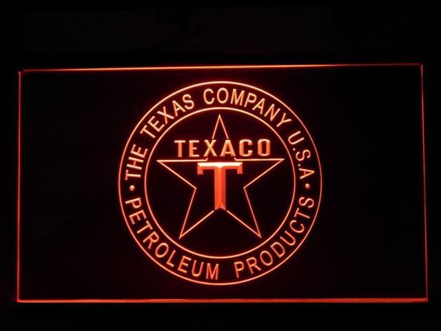 Texaco Star Gas LED Light Sign